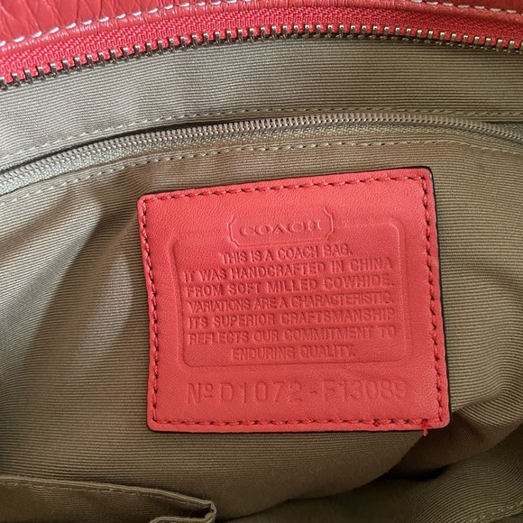 COACH Pebble Leather Hamilton Tote - Picture 4 of 6